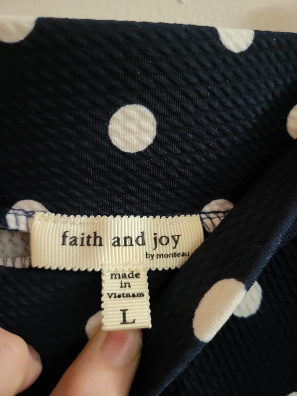 Retro Polka Dot Midi Skirt - Faith and Joy - Mesh Detail - Large - Picture 5 of 5